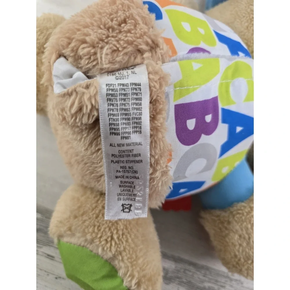 Fisher Price Laugh & Learn Smart Stages Puppy Plush FPV75 Tan Blue Musical Toy